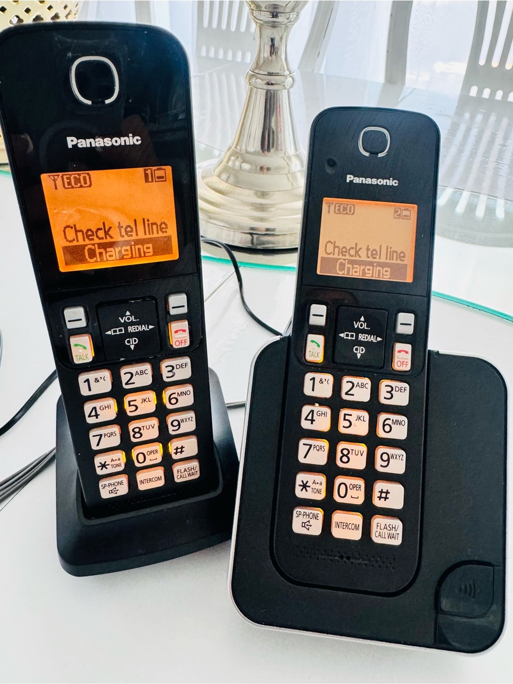 Panasonic KX-TGC352B DECT 6.0 Cordless Phone System w/ 2 Handsets Caller ID